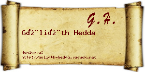 Góliáth Hedda névjegykártya